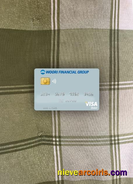 South Korea Woori Financial Group visa debit card photolook